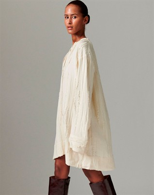 Glover Structured Fringes Kjole - Pistachio Shell